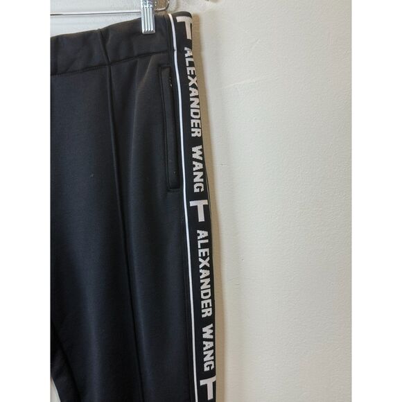 Alexander Wang Black Track Pants with White Logo Detail - Picture 9 of 9